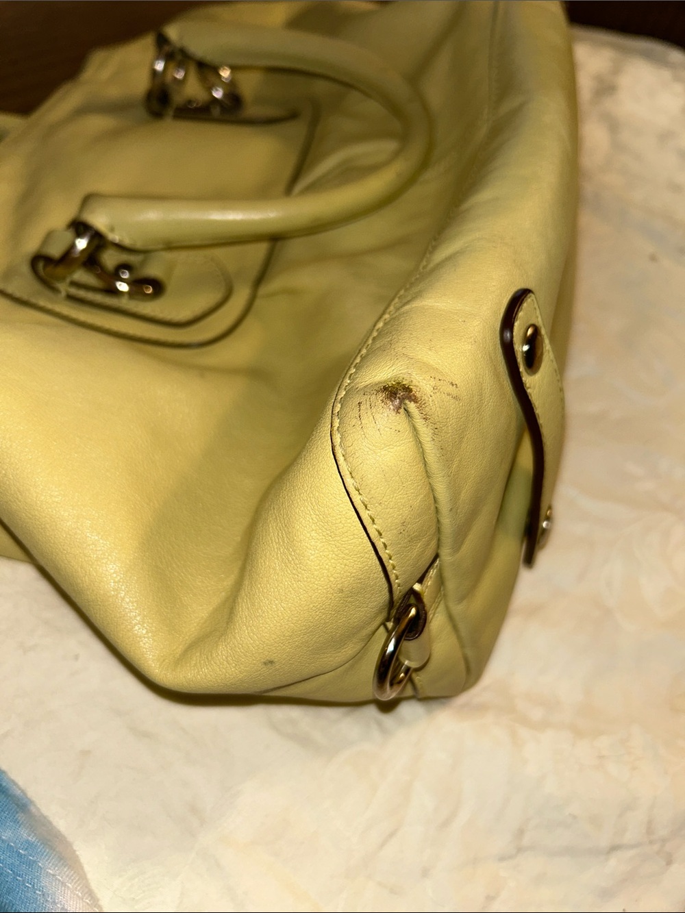 Coach lime green Leather Shoulder Bag with Top Handles - Picture 16 of 16